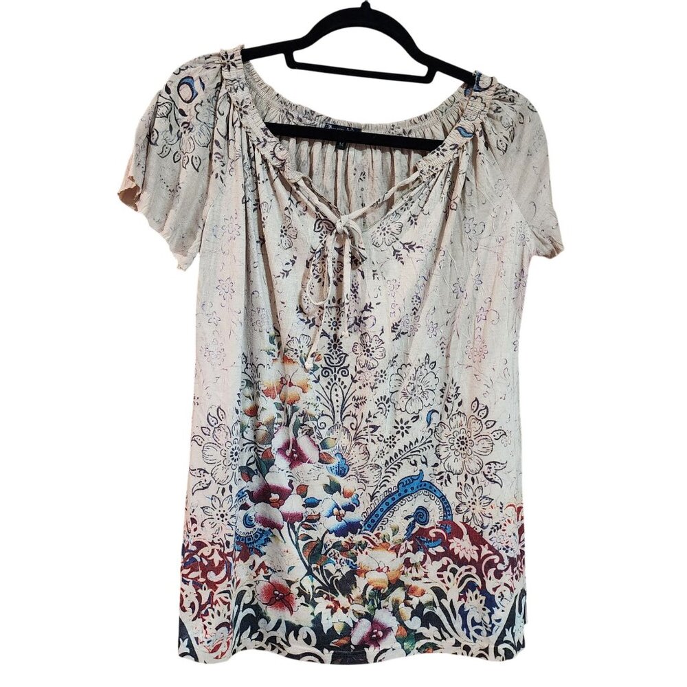 Jessica max Floral Print top Womens size M